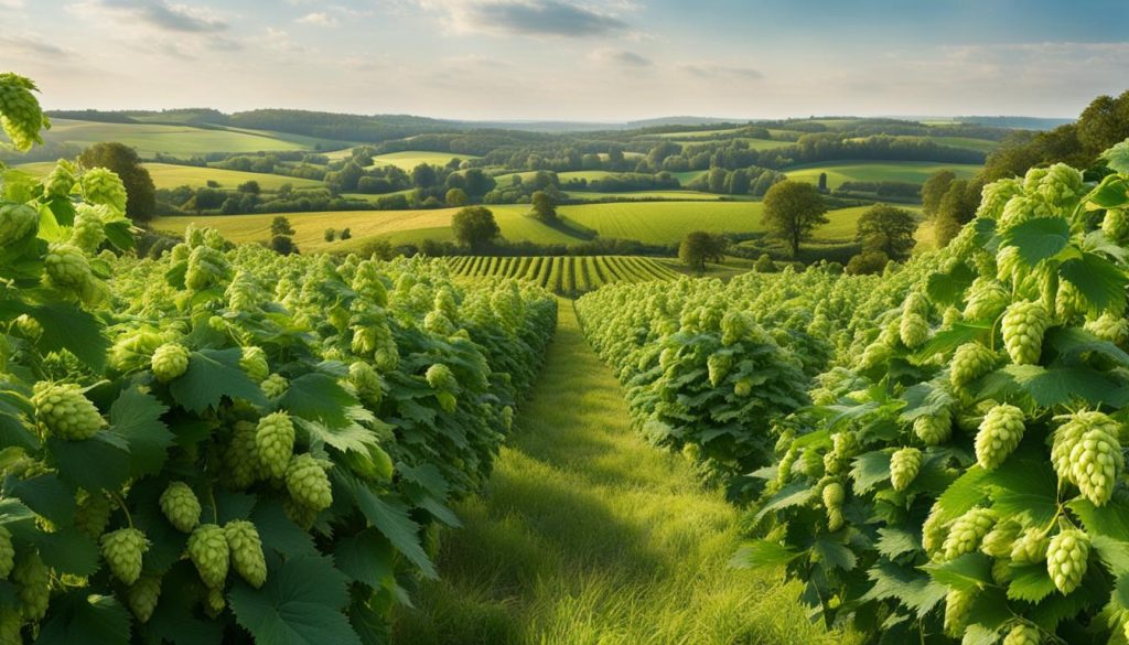 are hops native to england
