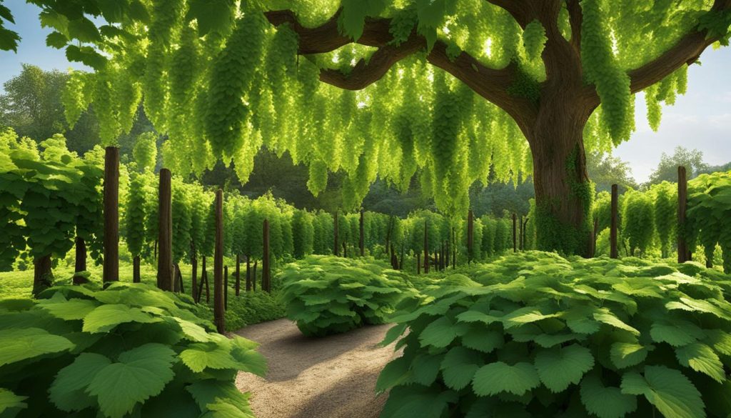 can hops grow in shade