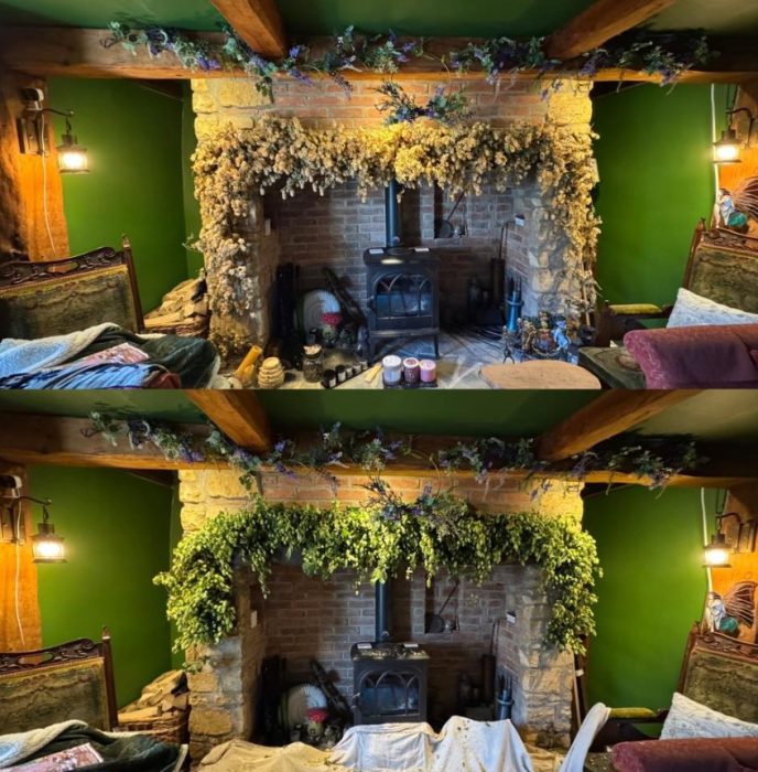 Fresh Hop Garland to Dried Garland